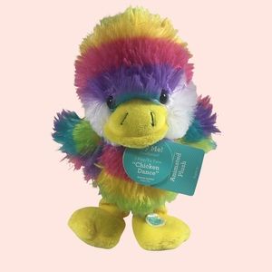 Dan Dee Rainbow Easter Plush Chick 10" Dances To The Chicken Dance -works great